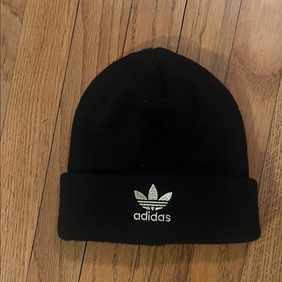 Adidas Black Knit Hat with Gold Emblem - Picture 8 of 8